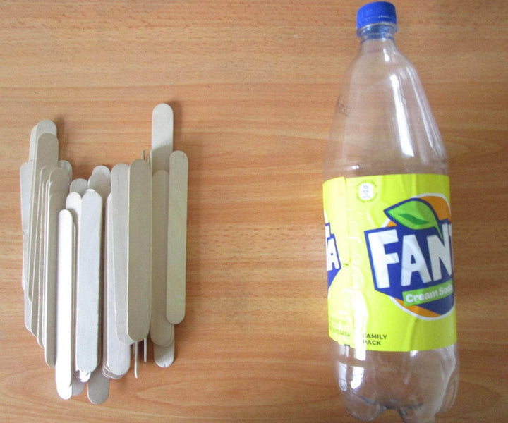 Classroom desk organizer using waste material