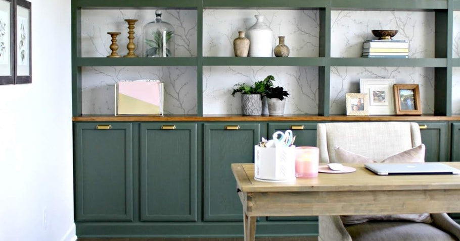 Tons of office storage and my trick for soft close doors!