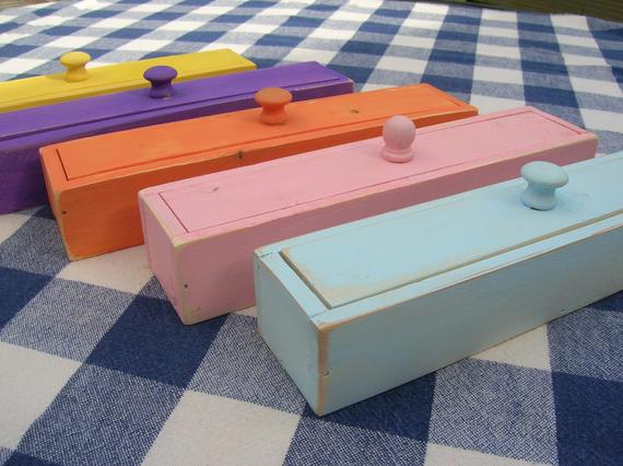 Wood Pencil Box - Painted - Teachers Gift, Desk Organizer, Kids Desk, Workshop by IrishDayFair