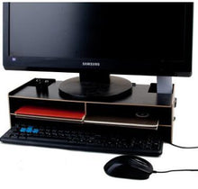 Load image into Gallery viewer, 1Pcs Wood Desktop Monitor Riser TV Stand Desk Organizer Storage Box For Computer Laptop