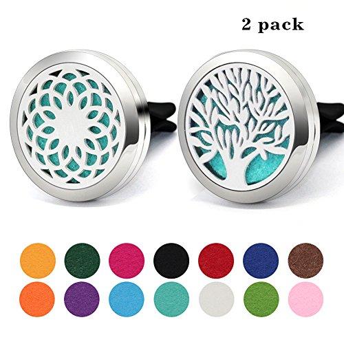 2Pcs Car Fragrance Diffuser Vent Clip, Simply Add Essential Oils To Help Improve Air Quality &Amp; Motion Sickness While You Drive, Aromatherapy Air Purifier - Car Charm