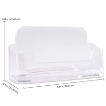 Load image into Gallery viewer, Heavy duty 1200 pack beauticom premium business name card holder desktop counter top acrylic plastic single display stand for professional personal home office use