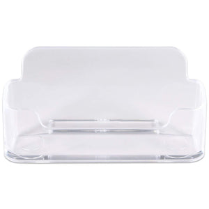 Get 1200 pack beauticom premium business name card holder desktop counter top acrylic plastic single display stand for professional personal home office use