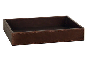 Budget ms box pu leather desktop storage organizer catchall tray valet tray nightstand or dresser organizer brown 10 2 x 8 4 x 1 8 inches