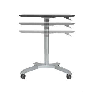 Selection seville classics airlift xl 28 pneumatic height adjustable sit stand mobile laptop computer desk cart 27 1 to 41 9 h espresso