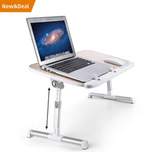 Load image into Gallery viewer, Save on laptop lap desk foldable laptop table stand height adjustable laptop desk for bed and sofa portable lap desk bed tray table office standing desk riser computer desk drafting table