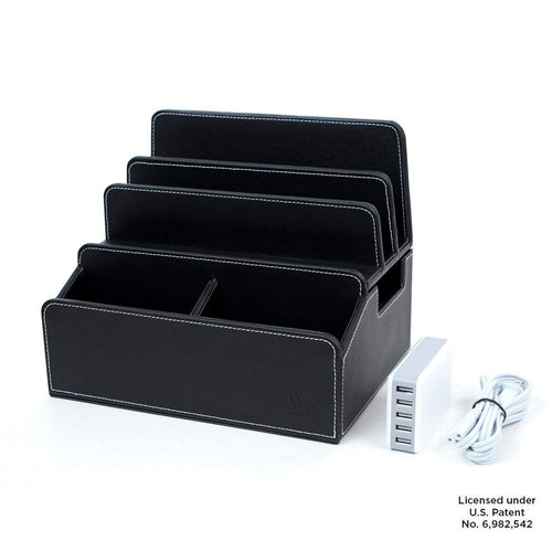 Explore mobilevision charging station executive stand w extension dock desktop organizer for smartphones tablets includes usb port charger