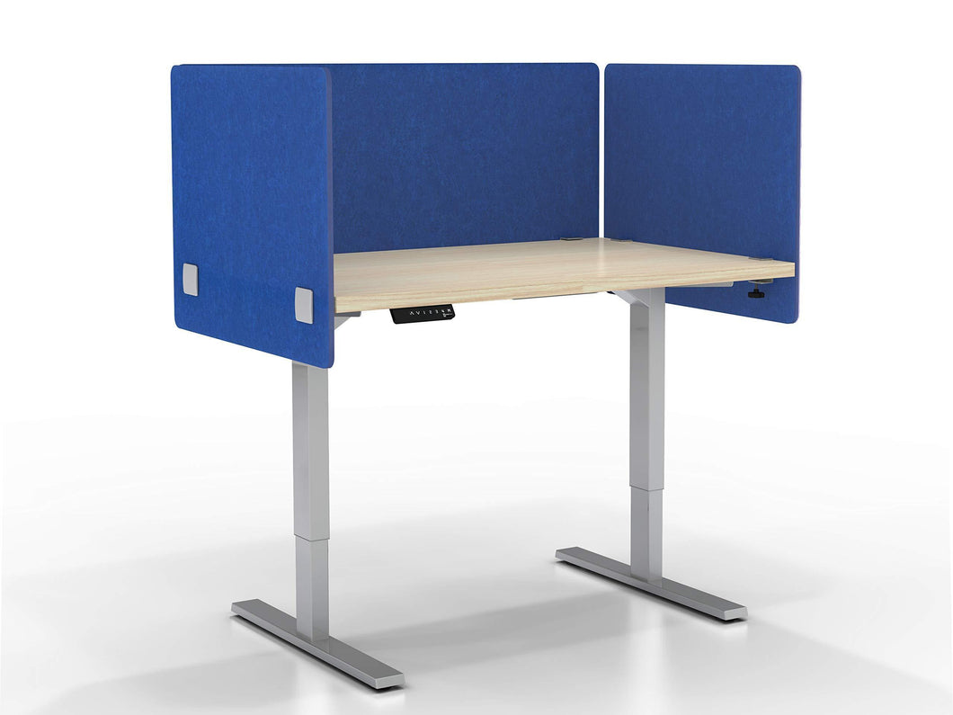 Kitchen varoom acoustic partition sound absorbing desk divider kit 1 60 w x 24h back panel 2 30w x 24h side panels privacy desk mounted cubicle panels cobalt blue