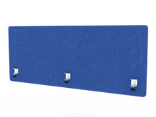Load image into Gallery viewer, Order now varoom acoustic partition sound absorbing desk divider kit 1 60 w x 24h back panel 2 30w x 24h side panels privacy desk mounted cubicle panels cobalt blue