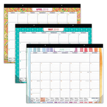 Load image into Gallery viewer, Storage desk calendar 2019 large monthly pages 22x17 runs from now through december 2019 desk wall calendar can be used throughout 2019