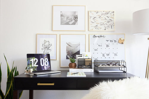 Blu Monaco Office Cubicle Accessories – Small Black Wire Mesh Desk Organizer Letter Sorter with Pencil Tray Accessory Drawer – Desk Caddy Organizer