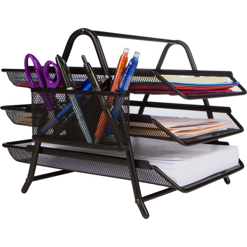 3 Tier Letter Tray Organizer, Desktop Document Paper File, Black (AX-AY-ABHI-114567)