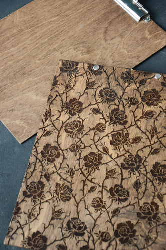 Office Desk Organizer Decor Organisation Wooden File folder Clipboard Custom Text Logo Floral, clipboard - EnjoyTheWood