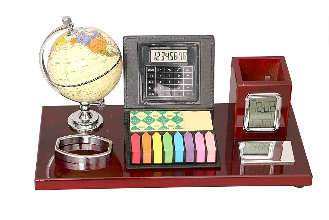 Office Table Desk Organizer Pen Holder Dual Use Plastic Stand Calendar Accessory